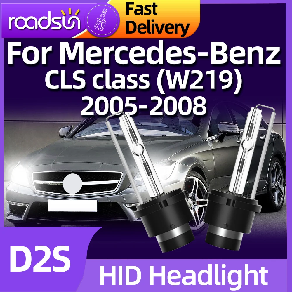 Roadsun 2pcs D2S HID Bulbs Xenon Headlight Headlamp Light 6000K For - £29.76 GBP