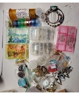 Crafting Beads Finds Pendents Random Jewelry Junk Drawer Lot Over 3 Pounds - £15.47 GBP