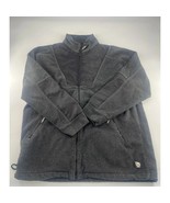 Ski Doo Fleece Jacket Mens Small Gray Black Full Zip Warm Sno Gear Warm ... - $54.56