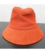 Vintage 60s Medium Crown Jewels Skullys Henschel Orange Suede Leather Bu... - $67.67 CAD