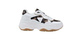 Guess Women Sneakers - 6.5 US EU 37 White Designer Fashion Comfort Street Shoes - $219.23 CAD