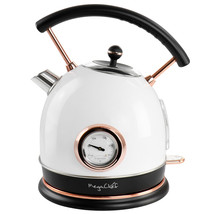 Megachef 1.8 Liter Half Circle Electric Tea Kettle With Thermostat In White - £53.80 GBP
