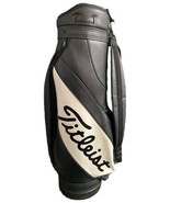 Titleist Golf Cart Bag Black &amp; White Single Strap 3-Way 2 Pockets Nice C... - £79.05 GBP