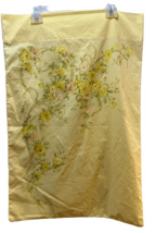 Utica vintage yellow floral pillowcase standard size pink green flowers - £7.75 GBP