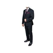 Mens DKNY 100% Wool Two Button Notch Lapel Formal Business Slim fit 1504 Black image 4