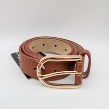 Steve Madden Pebbled Faux Leather Belt,  Cognac, Size Medium - £11.61 GBP