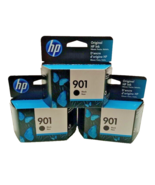 *READ* 3X HP 901 Black Noir Ink Cartridge Genuine HP - £29.29 GBP