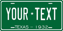 Lone Star 1932 License Plate Personalized Custom Car Auto Bike Motorcycle Moped - £8.64 GBP+