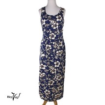 Vintage Hilo Hatties Hawaiian Original Dress, Blue Hibiscus Cotton Sz 8 ... - $42.00