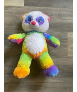 Build a Bear Pop of Color Rainbow Panda Teddy 16 in Stuffed Plush BAB To... - £7.72 GBP