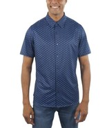 Jachs NY Mens Shirt Blue Button Down Stretch Short Sleeves Regular Fit - $51.32 CAD