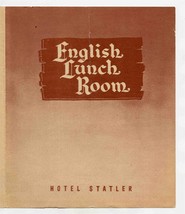 English Lunch Room Dinner Menu Hotel Statler Boston Massachusetts 1946 - £29.00 GBP