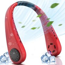 NinetinGel Neck Fan USB Rechargeable Red - Indoor Outdoor Travel Portable - $127.22 MXN NinetinGel Neck Fan USB Rechargeable Red - Indoor Outdoor Travel Portable - $127.22 MXN