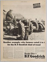 1948 Print Ad BF Goodrich Tires Farmall Tractors Lined Up on Farm - £14.10 GBP