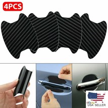 4x Carbon Fiber Car Door Handle Anti-Scratch Protector Film Stickers Accessories - £3.86 GBP