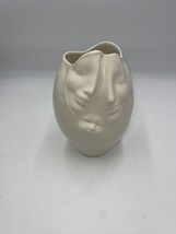 Lund 2005 Ceramic Glossy And Bisque Face Vase - £55.35 GBP