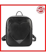 10L Black Ita Bag with Heart-Shaped Transparent Window for Cosplay Lovers - $37.17 CAD