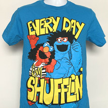 Sesame Street Every Day I&#39;m Shufflin Elmo Cookie Monster T Shirt Mens Small - £17.37 GBP