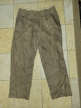 Zanella Bennett Neiman Marcus Beige 100% Linen Cuffed Dress Pants Mens  ... - £64.39 GBP