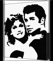 Hand painted art canvas 16”X20” GREASE   painting Black &amp; White - £39.56 GBP