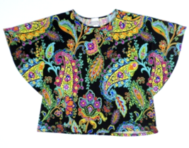 Ellen &amp; Company Women&#39;s Pullover Top Blouse XL Multicolor Paisley Kimono... - £15.55 GBP
