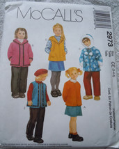 McCall’s Children’s Jacket Vest Pull on Shirt &amp; Pants Size 3 4-5 #2973 U... - £3.92 GBP