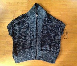 Ann Taylor Loft Women&#39;s Open Front Cardigan Sweater Size Small Black &amp; W... - $17.81