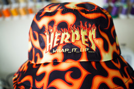 Thrasher x Herpes, &quot;Wrap It Up&quot;, Parody, Safe Sex, Embroidered Flame Buc... - $39.00