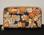 FOSSIL Women&#39;s Zip Around Wallet - Black With Floral Print - $23.95