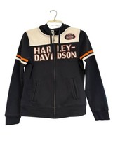 Harley Davidson Women’s Zip Up Hoodie Pockets Embroidered Logo Sz M - $28.48