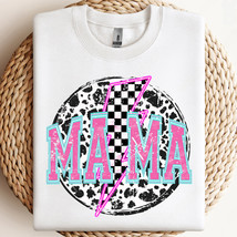 Mama Checkered Lightning Bolt PNG, Mama Grunge PNG, Mama Cow Print PNG D... - $2.50