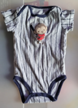 Infants Carters 6 Month One Piece Outfit Stripe Baseball Monkey Crotch Snap - $8.99