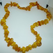 Vintage Baltic Multicolor Yellow Polished Amber Cluster Beads Necklace - £58.16 GBP