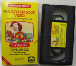 VHS Golden Book Video Best-Loved Stories Poky Puppy Sailor Dog Toad Golden 1985 - £8.60 GBP