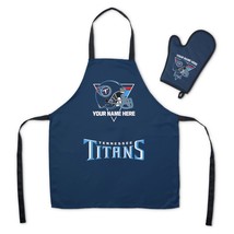 Personalized Tennessee Titans NFL Team BBQ Grilling Apron &amp; Mitt Set - £26.49 GBP+