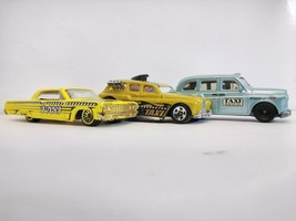3 Diecast Matchbox & Hotwheel Taxi Lot: '64 Impala, Cockney Cab ii, London Taxi - $6.90