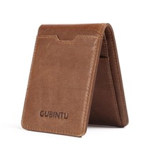 GUBINTU RFID Blocking Slim Bifold Money Clip Wallet Vintage Thin Card Protection - £53.45 GBP