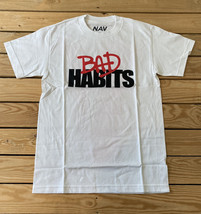 NAV NWOT Men’s bad habits short sleeve t shirt Size S White E6 - £56.06 GBP