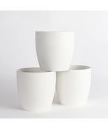 Set of 3 White Classic Plant Pots - Gardening Supplies - Outdoor Living - £26.28 GBP