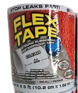 Flex Tape Strong Rubberized Waterproof Tape CLEAR, 4" x 5FT SEALED ROLLS - $17.77
