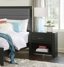 Modern Espresso Nightstand with Drawer &amp; Cubby - $267.99