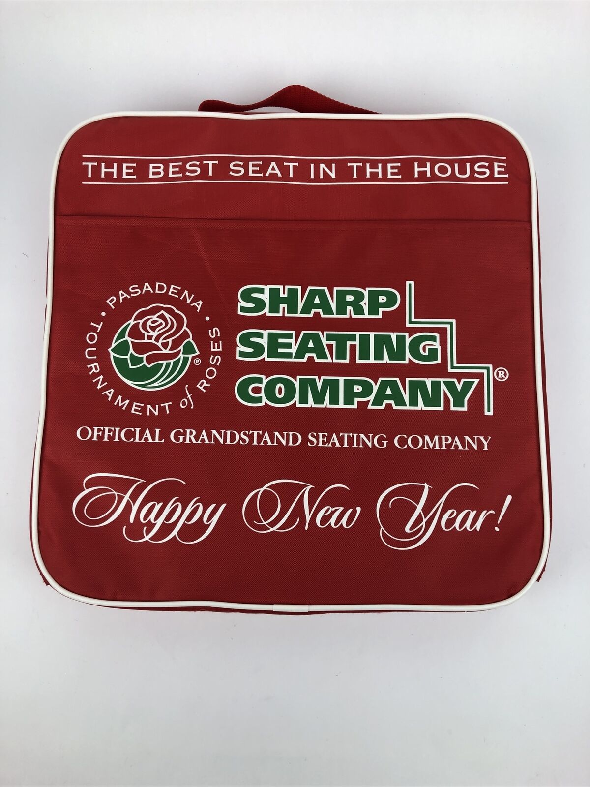 Primary image for PASADENA TOURNAMENT OF ROSES SEAT CUSHION, VINTAGE, BY SHARP SEATING CO.