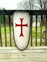 Medieval Warrior Medieval Templar Red Cross Shield Halloween Gift - £117.92 GBP