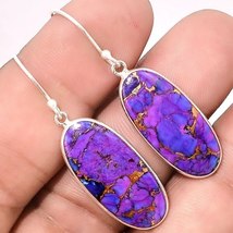 Bohemian Copper Purple Stone Jewelry New Arrival  Stone Retro Drop Dangle Earrin - £7.37 GBP
