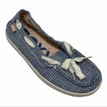 Roxy blue canvas striped deck shoes size 3 - £14.39 GBP