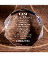 Called Chosen in Christ&#39;s Workmanship Octagonal Crystal Puck Personalize... - £43.33 GBP