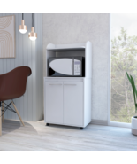 White Kitchen Cart: 49&quot;H, 2 Doors, 3 Shelves - $3,979.06 MXN
