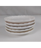 Vintage Applause Set Of 5 White Decorative 4&quot; Saucers #39185 - $19.88 CAD