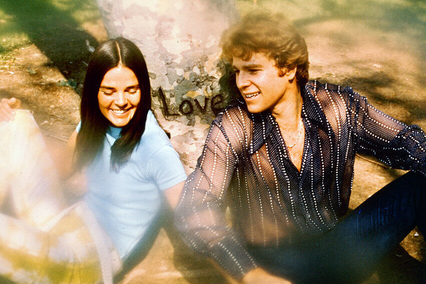 Love Story Ali Macgraw Ryan O'Neal Romantic  seated under tree 11x17 Mini Poster