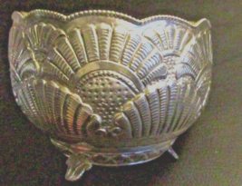 Antique American ? Art Deco Footed Sterling Silver Bowl  Shell Design - £149.34 GBP